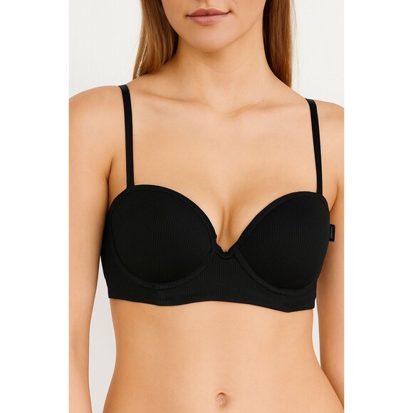 Convertible Multi-Way Black Bra – Size 34C – Strapless, Criss-Cross, Halter NWT - Picture 1 of 9